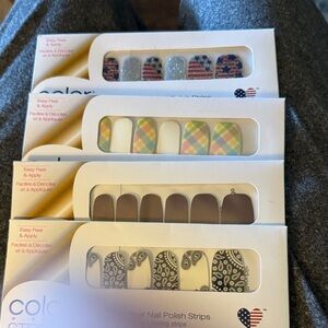 Retired Color Street Glitter, Plaid, and Paisley Nail Strips